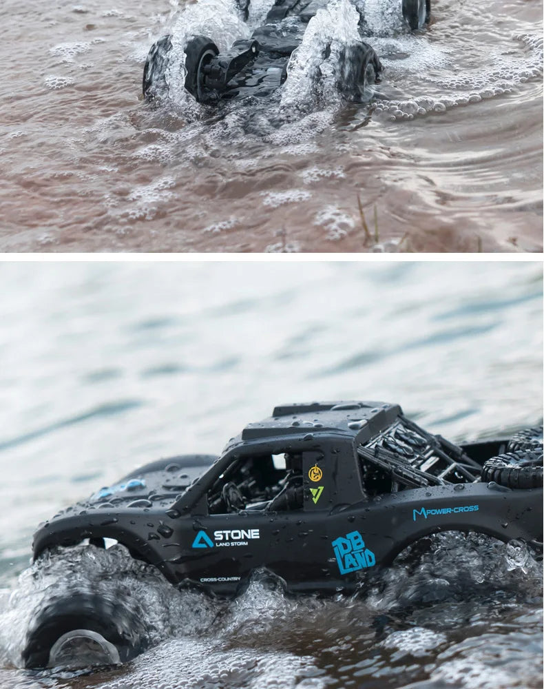 JJRC Q156 4WD 2.4G Amphibious Off-road Climbing RC Flip Stunt Car Racing All-terrain Waterproof Children's RC Toys Gifts