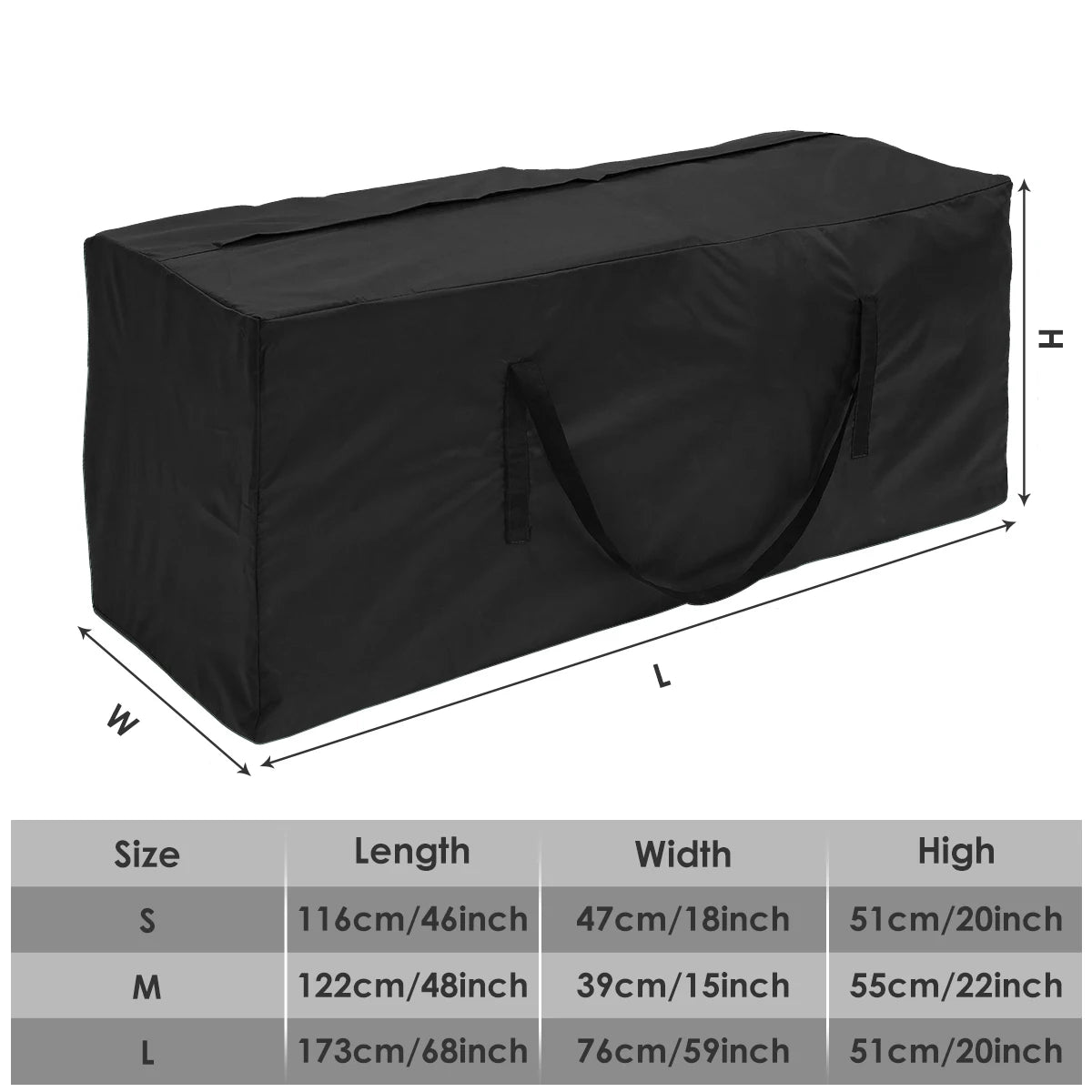 Cushion Storage Bag Large Capacity Furniture Protective Cover Outdoor Garden Waterproof Dustproof Christmas Tree Organizer New