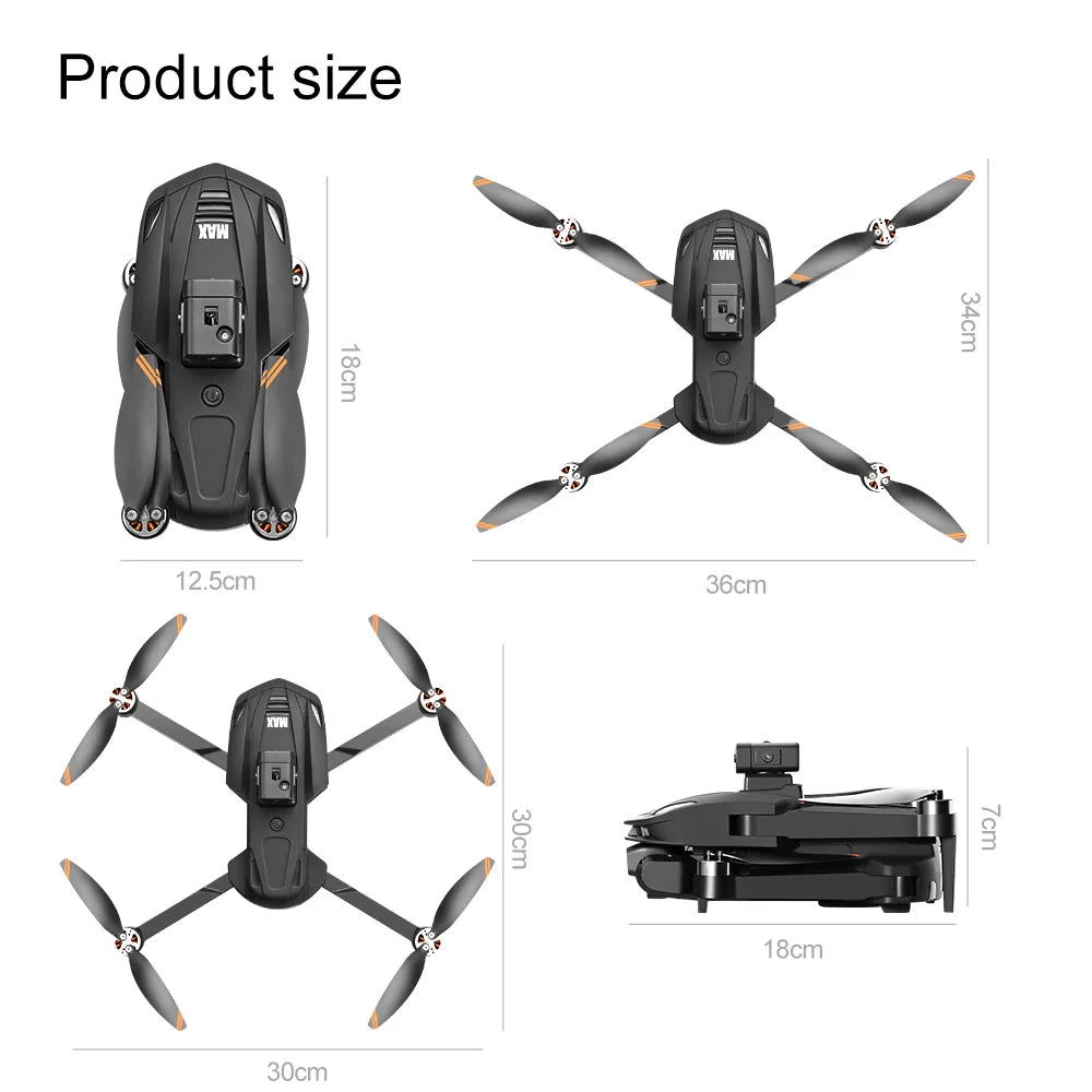 V168 PRO Max GPS Drone 8K Professional HD Dual Camera Omnidirectional Screen 360° Obstacle Avoidance FPV Dron Rc Quadcopter Toys