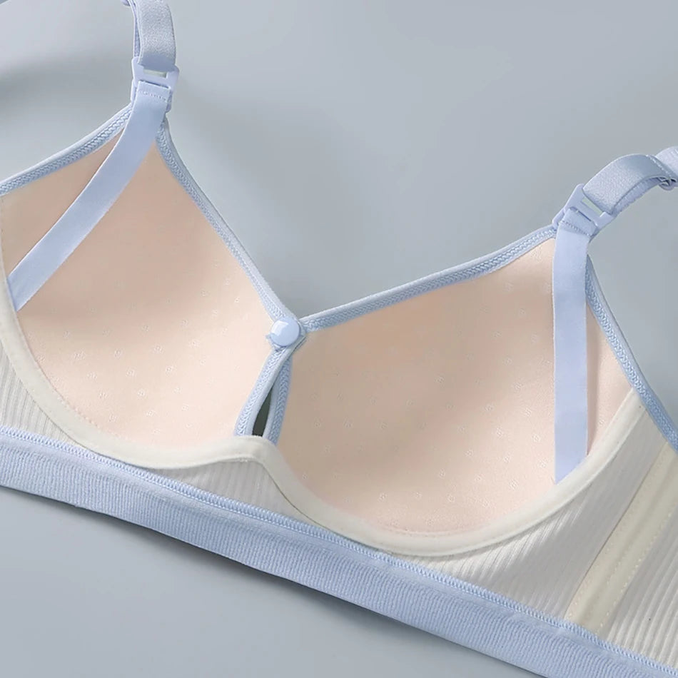 Maternity Nursing Bra No Underwire Front Open Summer Support Cups Bralette Soft Comfort for Pregnant Women Underwear Clothing