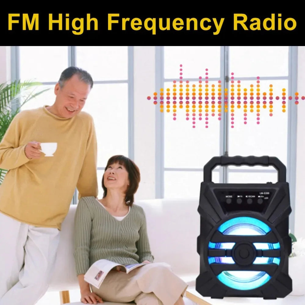 500mAh Bluetooth speaker Sound box high power bluetooth speakers TF Udisk karaoke handheld sound subwoofers for dancing