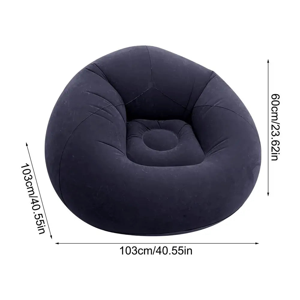 Inflatable Lazy Sofa Folding Portable Pvc Inflatable Air Chair for Living Room Outdoor Camping Convenient Beach Lounge Chair