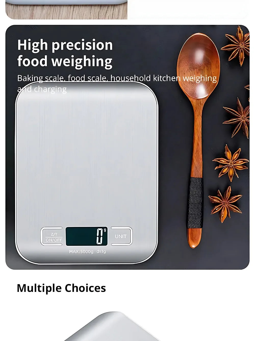 10KG Kitchen Scales Stainless Steel Weighing For Food Diet Postal Balance Measuring LCD Precision Electronic