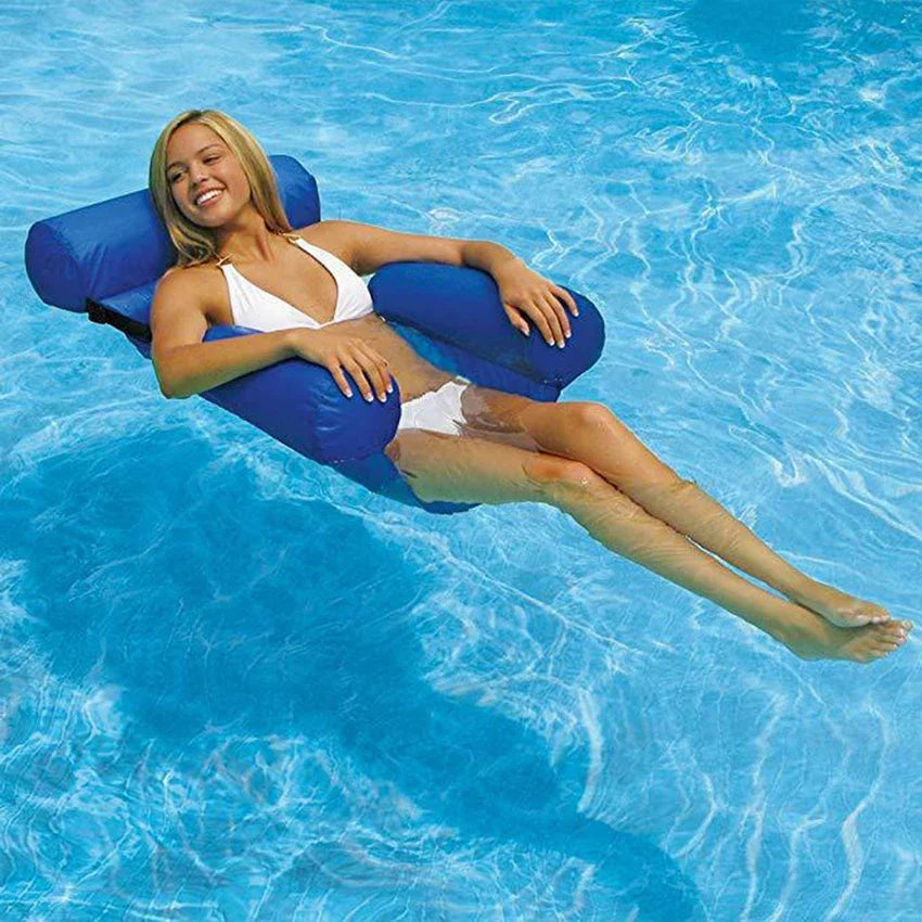 Folding Pool Chair,Inflatable Pool Float, Hammock Inflatable Pool Float,Multi-Purpose Pool Hammock Portable Water Hammock hamaca