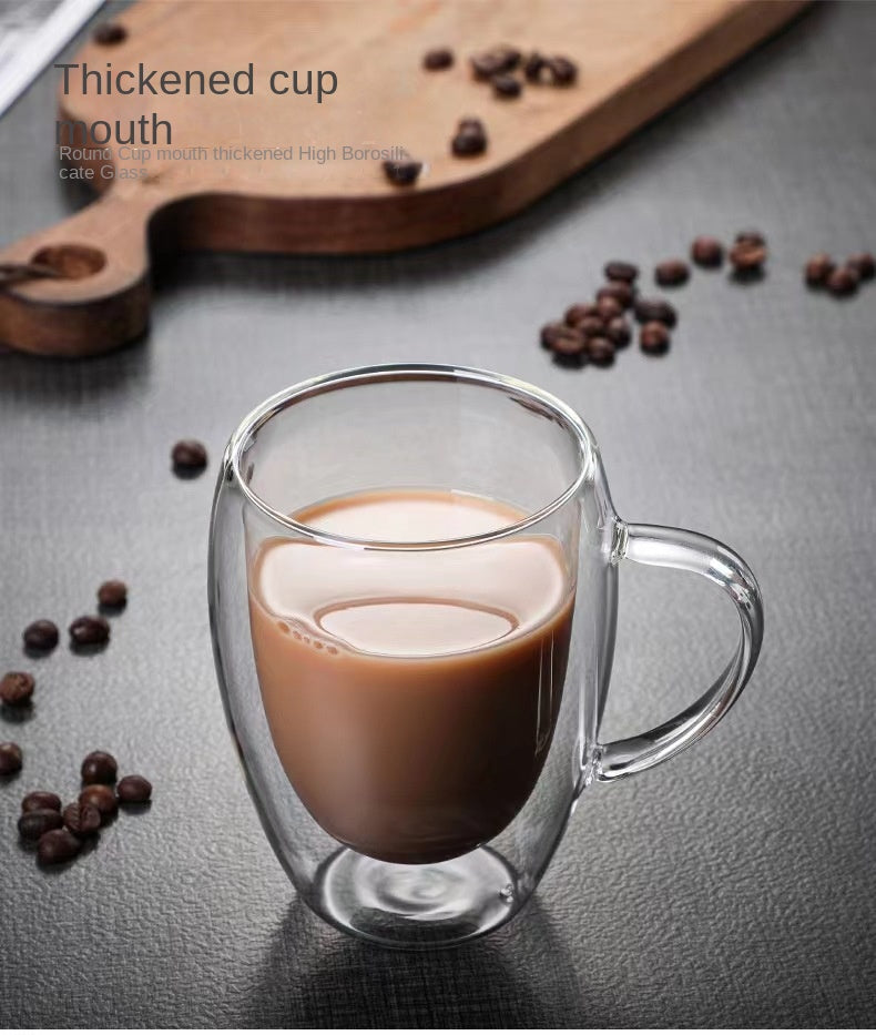 Heat Resistant Double Wall Glass Cup High Borosilicate Glass Mug Beer Juice Coffee Water Cups Transparent Cup Drinkware Gift