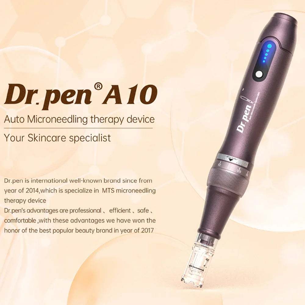 Original Dr.pen Ultima A10 With 2pcs Cartridge Wireless Skin Care Derma Pen Micro Microneedle Skin Pen Skin Rejuvenation Machine