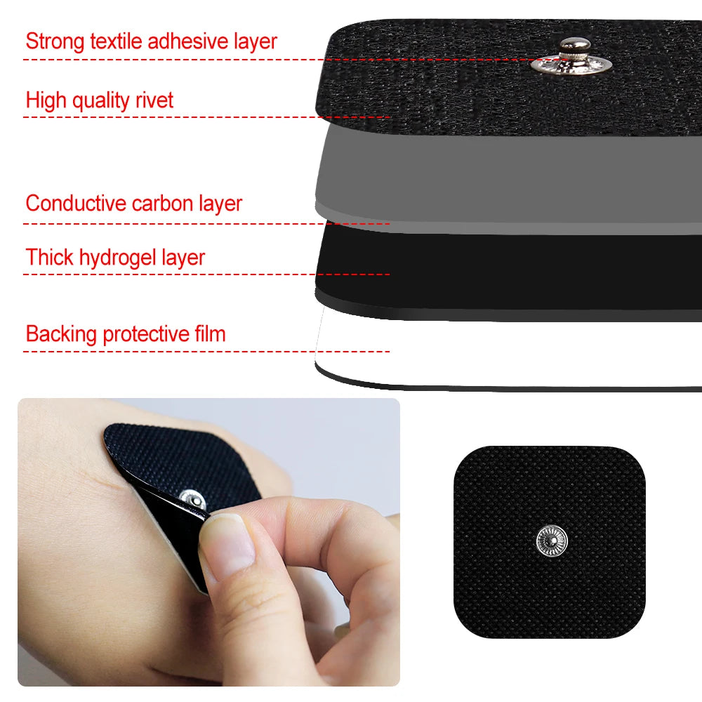 Tens Electroestimulador Pulse Acupuncture Massager 40 Levels EMS Muscle Stimulators Relaxation Medical Pain Relief with 10 Pads