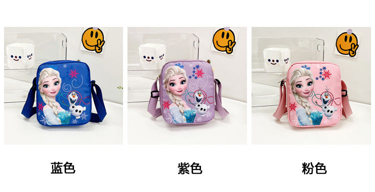 Disney New Cartoon Frozen Children's Bag Baby Girl Cute Princess Crossbody Bag Elsa Gift Shoulder Mobile Phone Bag