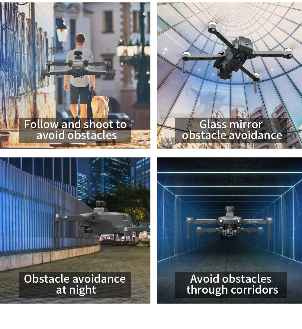L600 PRO GPS Drone Professional 4K HD Dual Camera 360° Obstacle Avoidance Brushless Motor 5G WIFI FPV RC Quadcopter Toys Dron