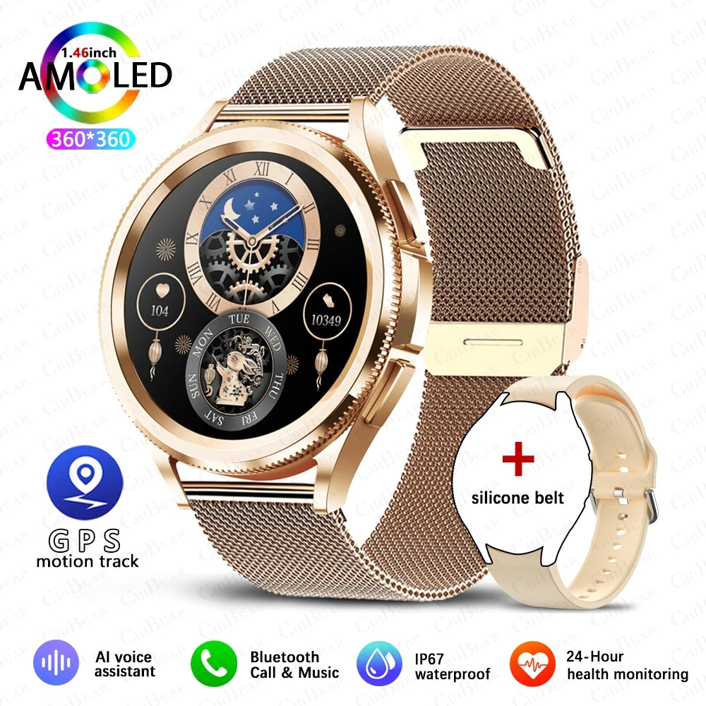 New Bluetooth Call Fashion Smart Watch 6 Classic Men's Outdoor Sports Fitness Full Screen Touch Health Monitoring Smartwatches