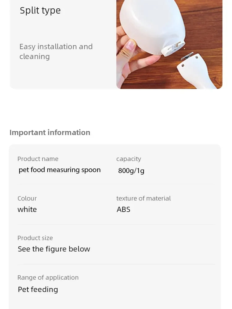 Pet Food Scale LCD Electronic Precision Weighing Tool Dog Cat Feeding Food Measuring Spoon Digital Display Kitchen Scale