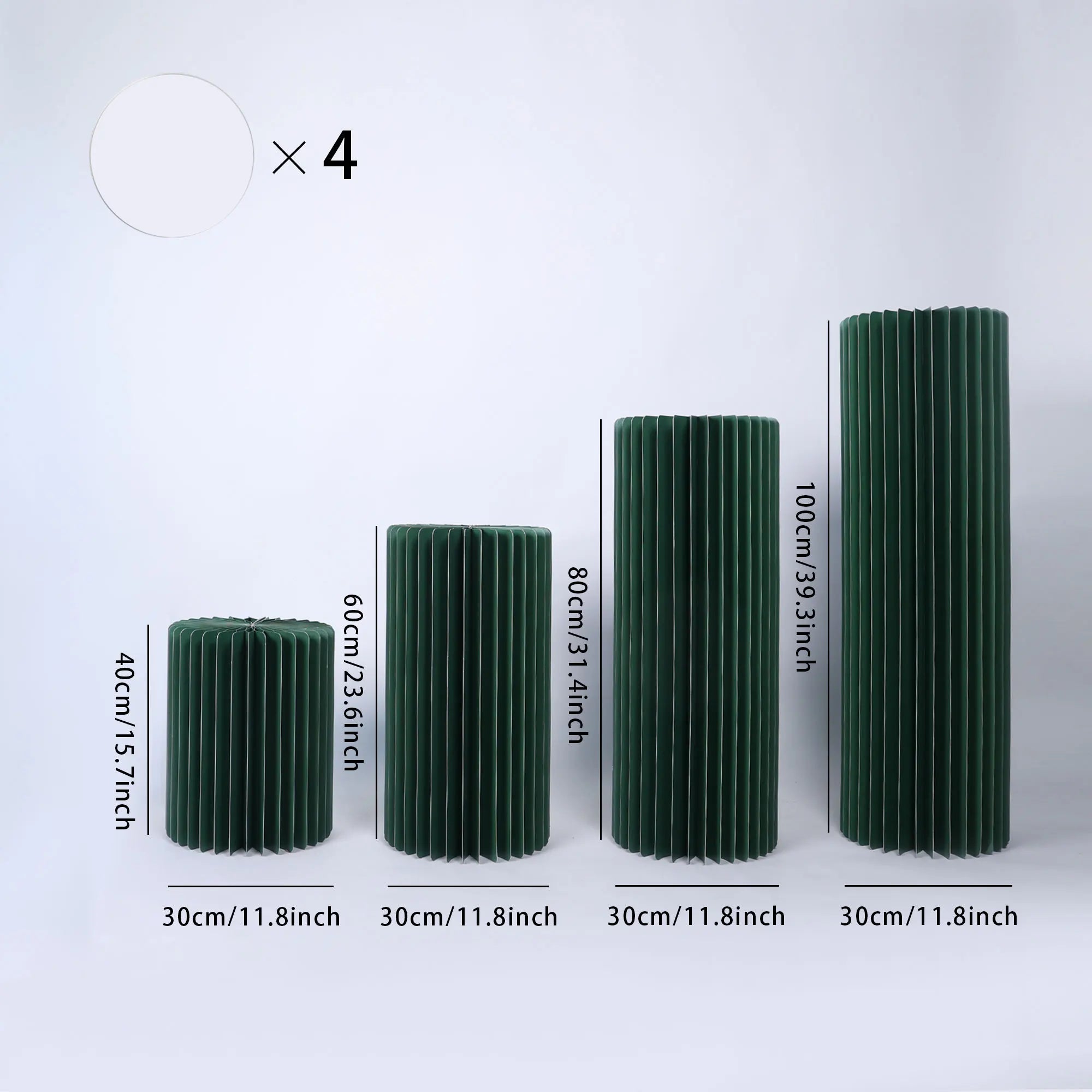 Buffet Risers Food Display Stand Round Table Cake Dessert Stand for Parties Foldable Paper Columns Display for Wedding Birthday