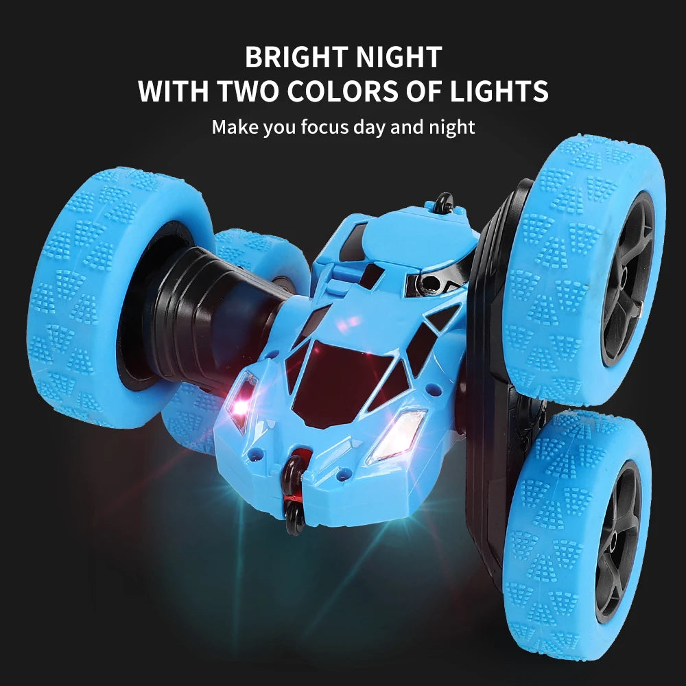 2.4G RC Stunt Car Children Double Sided Flip Remote Control Car 360 Degree Rotation Off Road Rc Drift Cars For Pink Girls Toys
