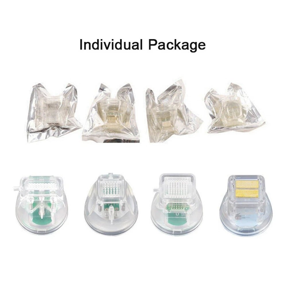 Less Pain Non-Insulated Micro Cartridge 10Pins 25Pins 64Pins Nano Tips For Micro Fractional RF Radio Frequency Machine