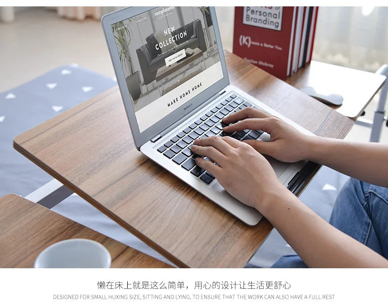 Over Bed Table with Wheels Rolling Laptop for Recliner Mobile Computer Desk Standing Workstation Laptop Cart with Heavy