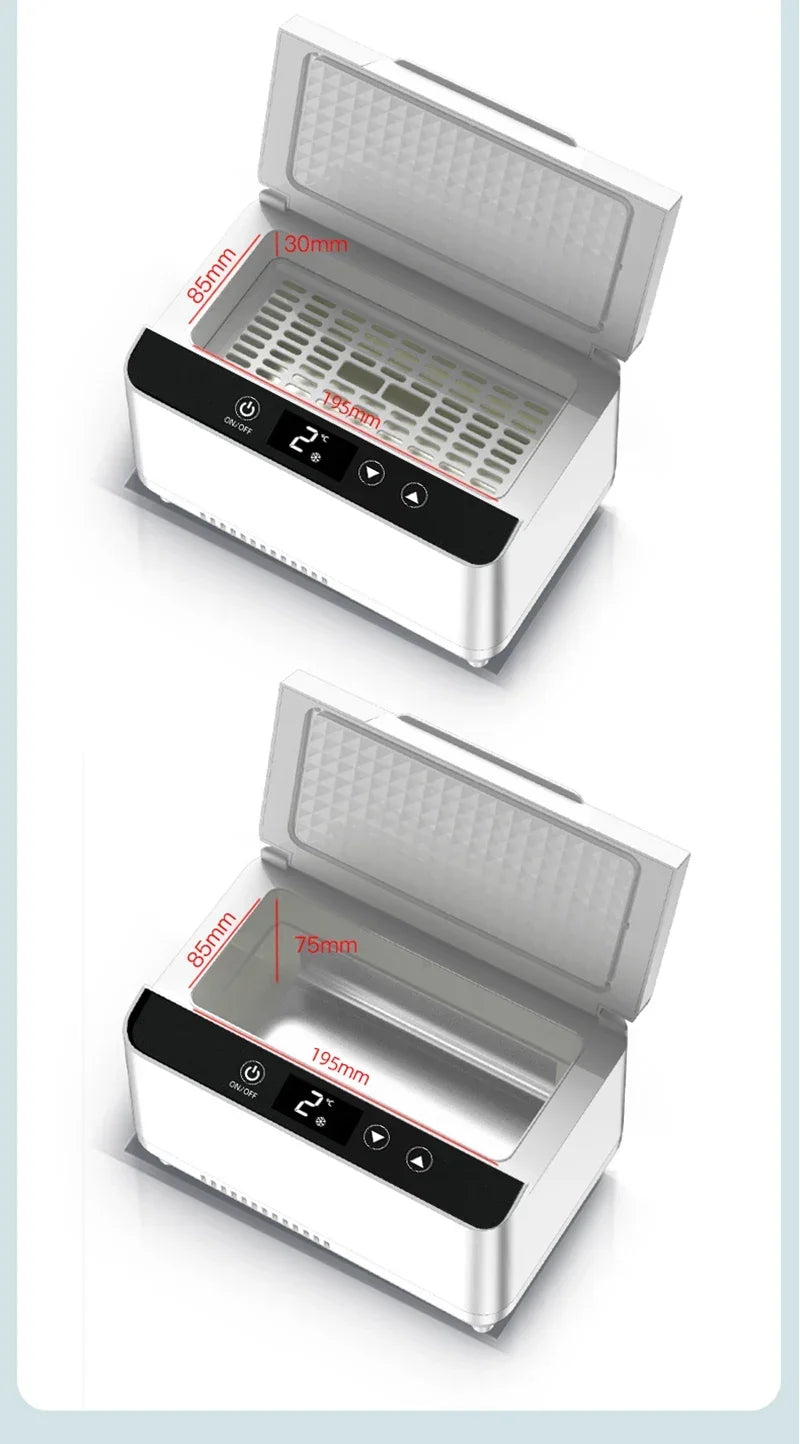 Double Layer Large Capacity Insulin Cooling Box With Carrying Bag Rechargeable LED Touch Insulin Medicine Refrigeration for Car