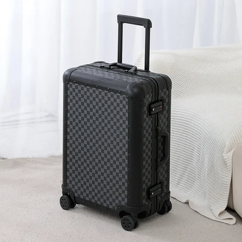 20"24"26 inch Travel Suitcase Trolley Case with wheels All Aluminum Magnesium Alloy Boarding Box Carry on Luggage Boarding Box