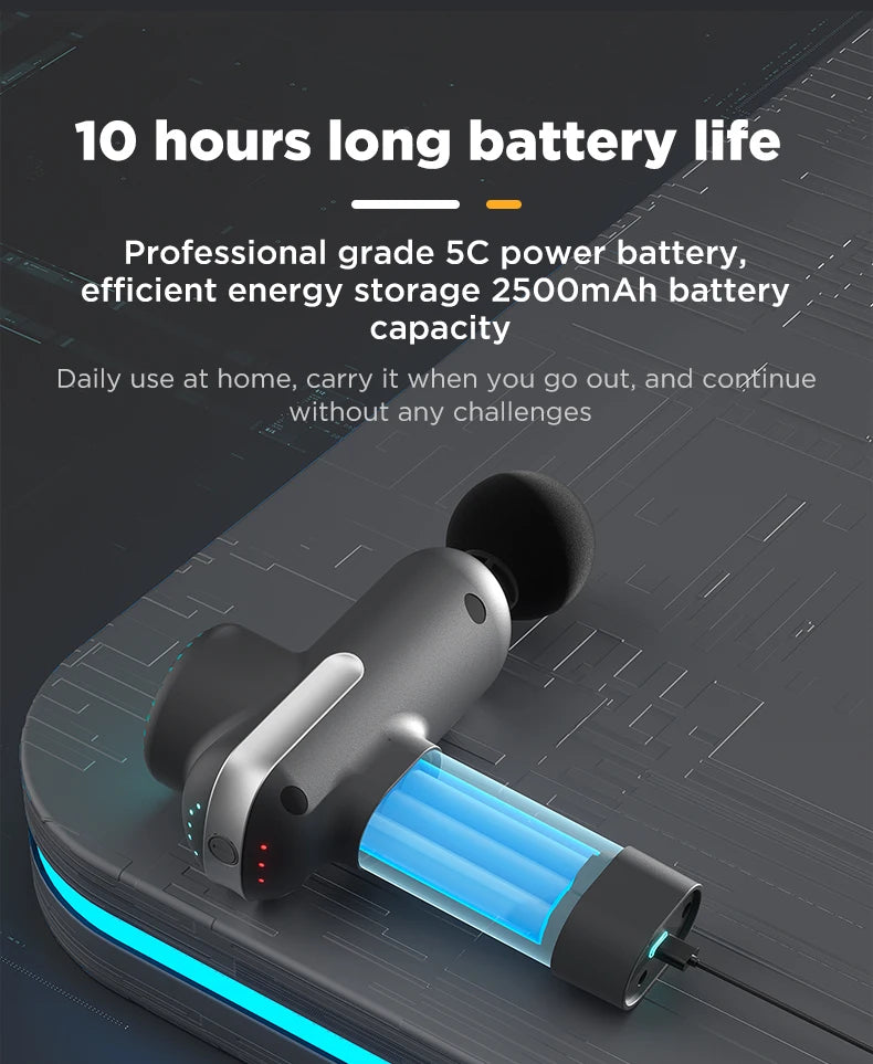 Booster - Mini Electric Neck Massager Gun, Smart Hit Fascia for Body Relaxation, Fitness, Muscle Relaxation