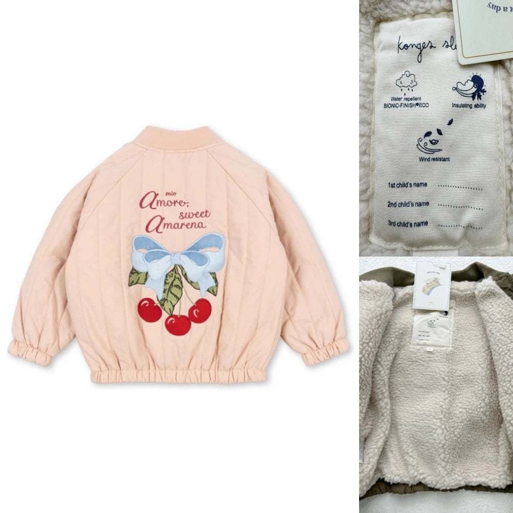 2025 KS Winter Baby Boys Cartoon Lambswool Jackets Kids Cotton Clothes Girls Jackets Outerwear Coats Boys Flight Suit Jackets