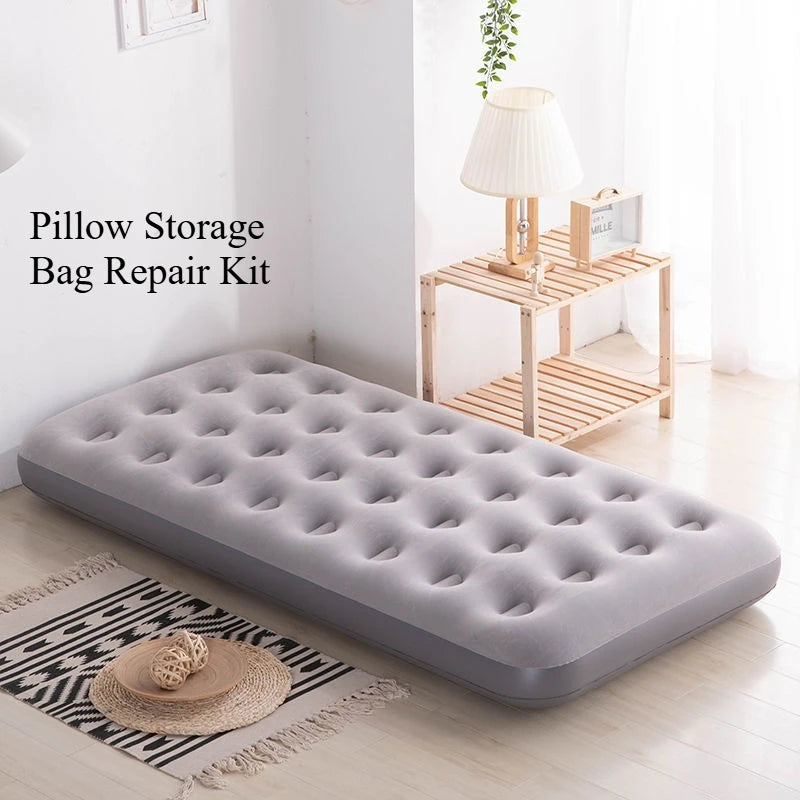 Inflatable Household Single Folding Bed Air Cushion Bed Double, Thickened Portable Air Bed Outdoor Inflatable Sofa