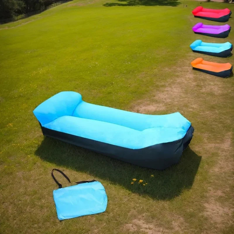 Portable Inflatable Sofa Chair - Quick Inflation and Deflation, Sofa with Storage Bag, Suitable for Travel, Camping - Picnicking