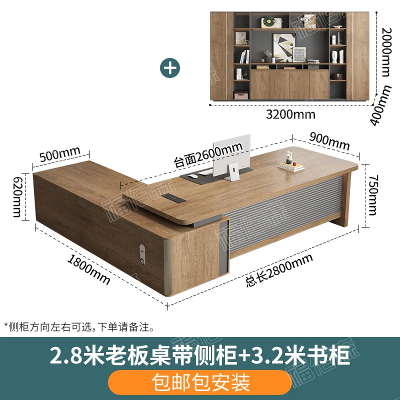 Boss Simple Furniture Computer Office Table Chair Combination Workshop Seating Desk Crafting Desk With Storage Design Furniture