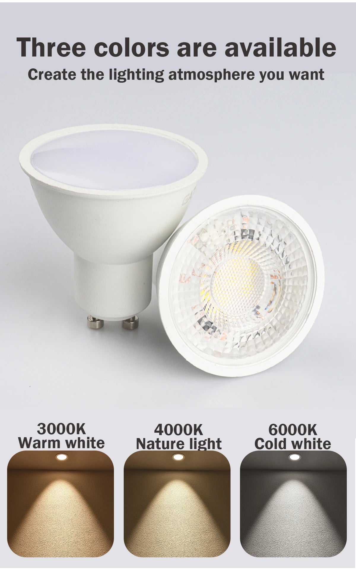 1-10pcs Foco GU10 Spotlight Bulb AC220V 110V LED Lighting 3W 5W 6W 7W 8W 9W Can Replace The 50W Halogen Lamp Lampara Led