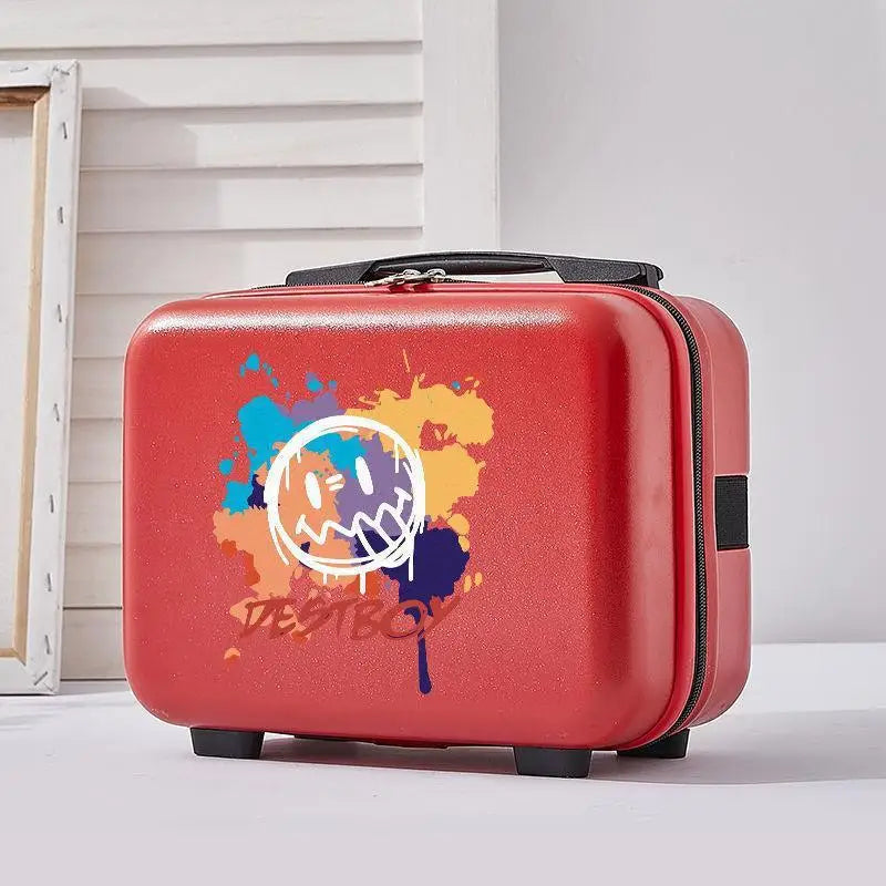 2024 New Grasp Dream Vintage Floral PU Travel Bag Luggage sets,13" inch Women Retro Trolley Suitcase Bag On Universal Wheels