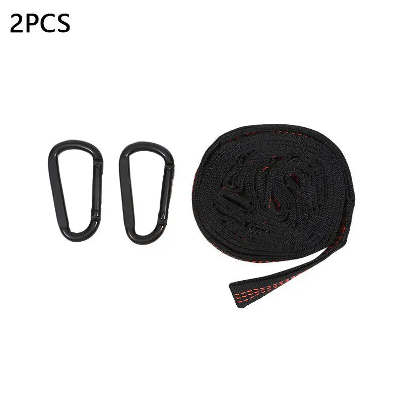2Pcs High Bearing Capacity Hammock Straps 600lbs Breaking Strength Polyester Hammock Belt Rope 5 Ring Correias De Poliéster
