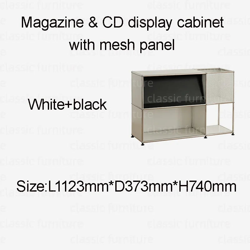 Modular Module Furniture Magazine CD Display Customized Metal Stainless Steel Cabinet  Storage  Sideboard Shelf DIY Living Room
