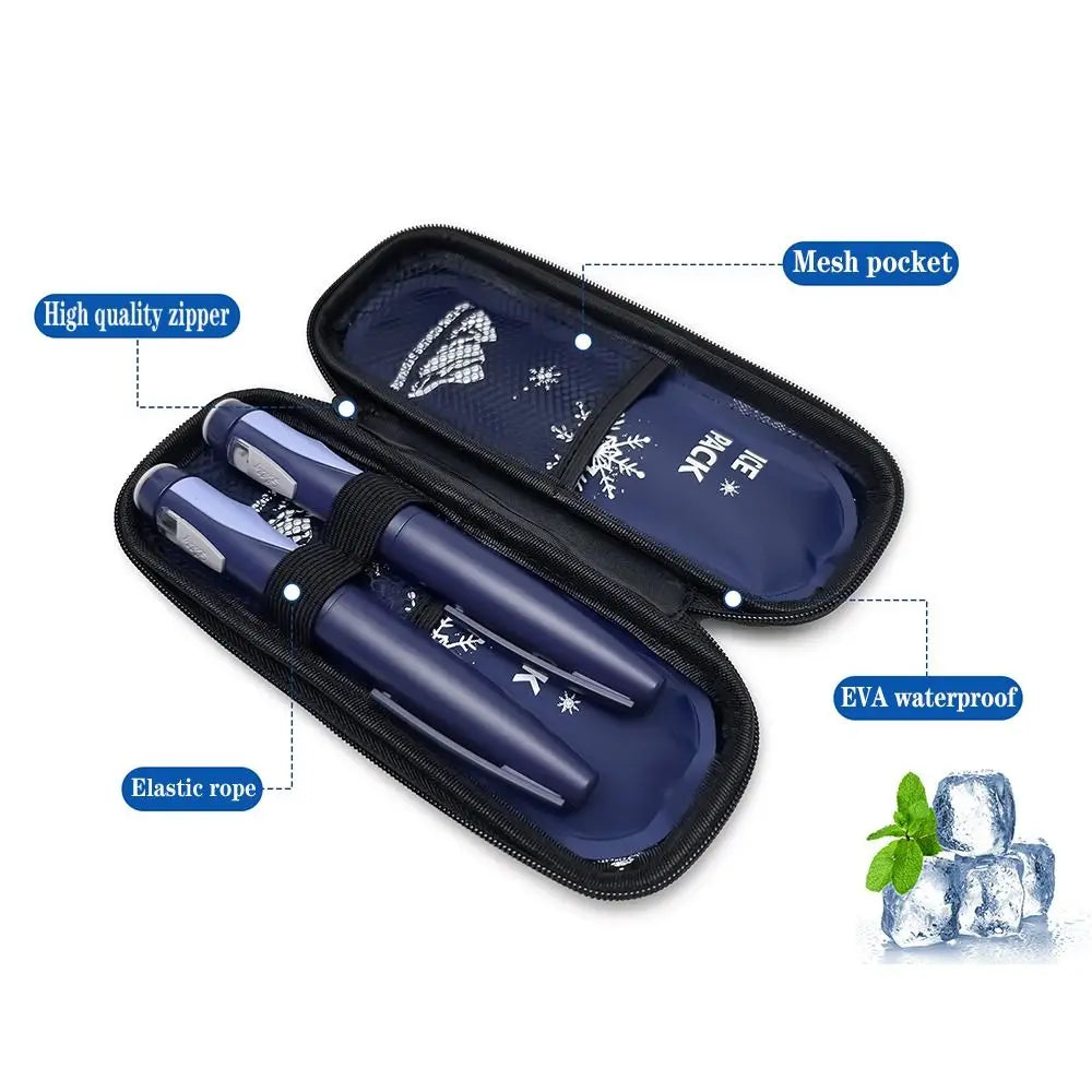 Portable Insulin Cooling Bag Glaciated Cold Storage Bag Medicine Travel Pocket Cooler Pen Bag Pack Drug Freezer for Diabetes