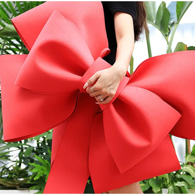Big Giant Bow Christmas Decorations Xmas Tree DIY Material Birthday Party Wedding Display Front Door Home Decor Unfinished Kit