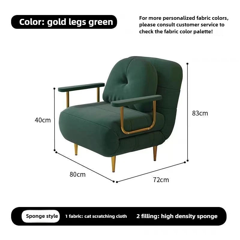 Foldable Balcony Latex Sofa Bed Dual-use Small Unit Double Living Room Light Luxury Cream Style Multifunctional Small Sofa