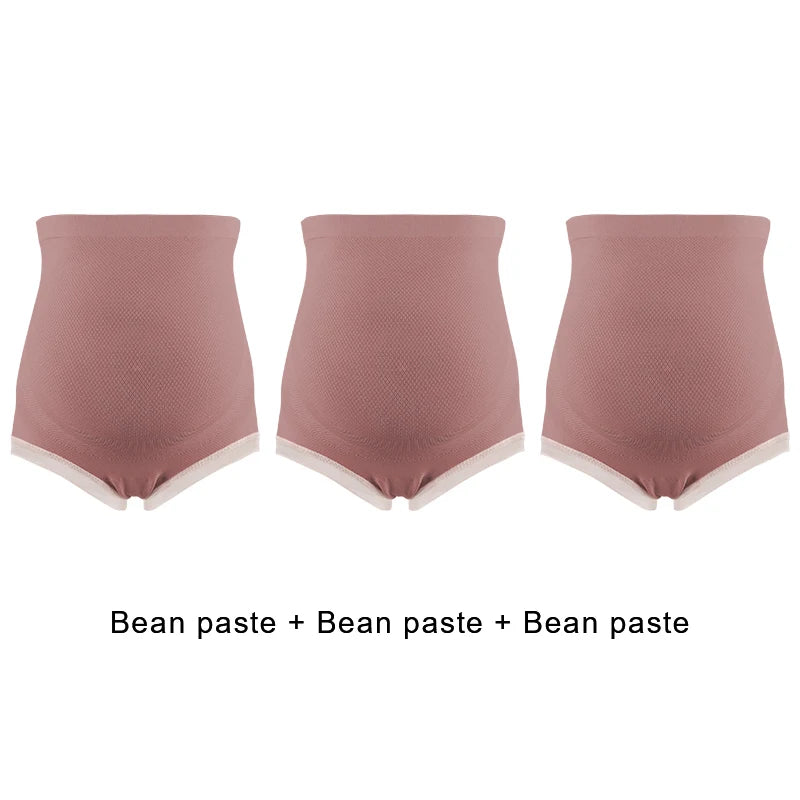 3PCS Maternity Panties High Waist Pregnant Panties Adjustable Belly Support Briefs for Pregnant Women Lace Solid Cozy Intimates