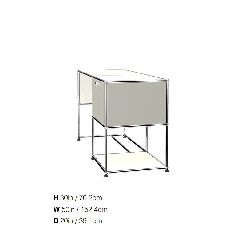 Modern Modular Metal Desk with Storage Cabinet Standing Desk Office Desk Computer Table Room Desks