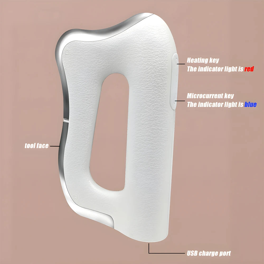 Electric Fascia Massager Body Scraping Microcurrent Vibration Warm compress Muscle Relaxation Body Lifting Guasha Massage Knife