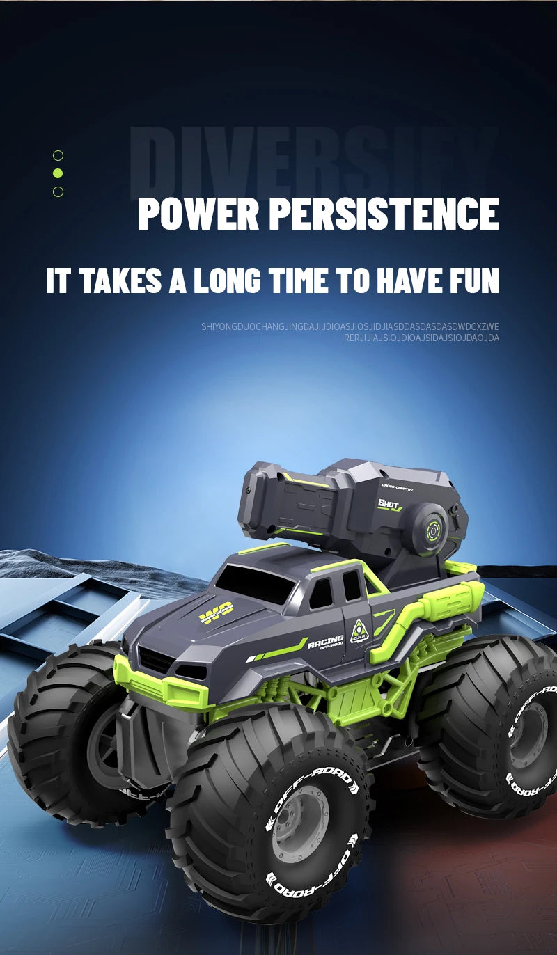2.4G RC Car Self-absorbing High-pressure Water Gun Remote Control Amphibious Off-road Vehicle Climbing Stunt Car Water Toys Gift