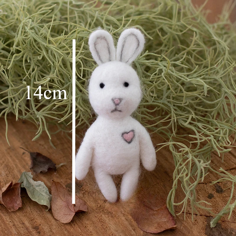 Newborn Photography Props Wool Felt  Doll Rabbit Bear Clond and Star　Photography Props Accessories Baby Studio
