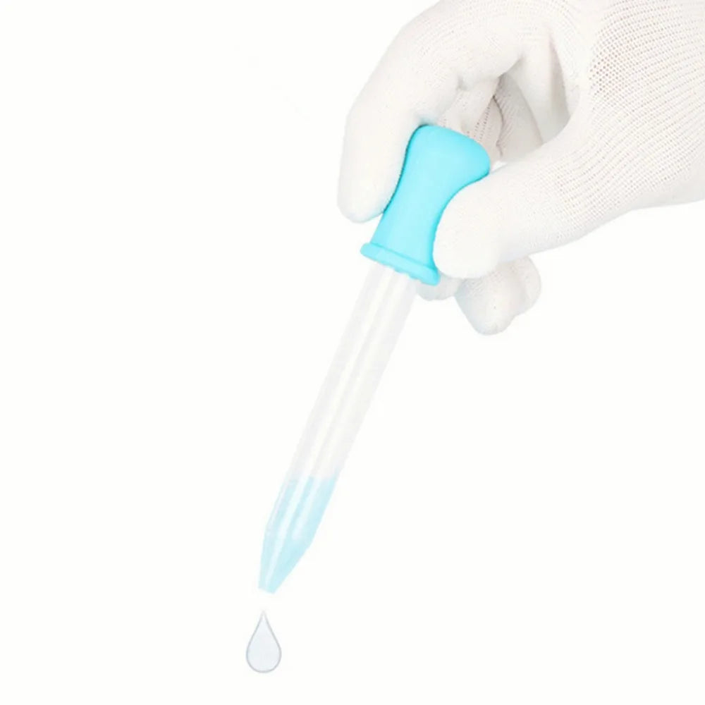 5PCS 5ml Small Silicone Plastic Pipette Dropper Feeding Medicine Liquid Eye Ear Pipette Dropper Lab Experiment Toys Gift