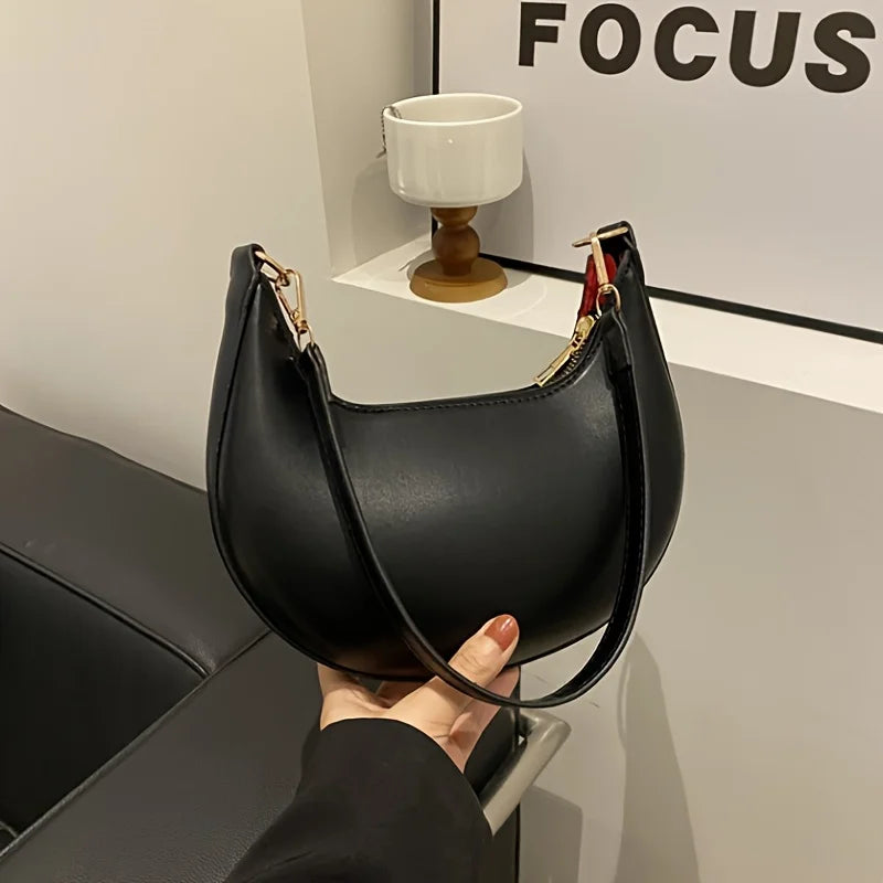 Shoulder Bags Women NEW Fashionable High-end Moon-shaped Baseball Bag Showing Luxury Women's Single Shoulder Bag