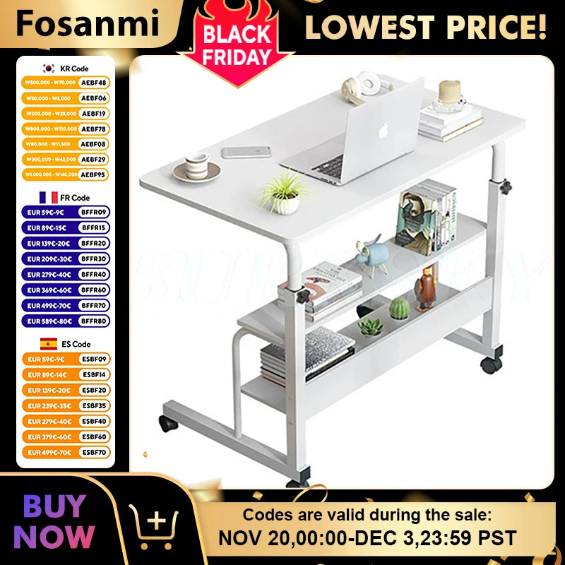 Simple Laptop Desk Lazy Bed Desk Learning Simple Small Table Learning Table Movable Bedside Adjustable Portable Laptop table