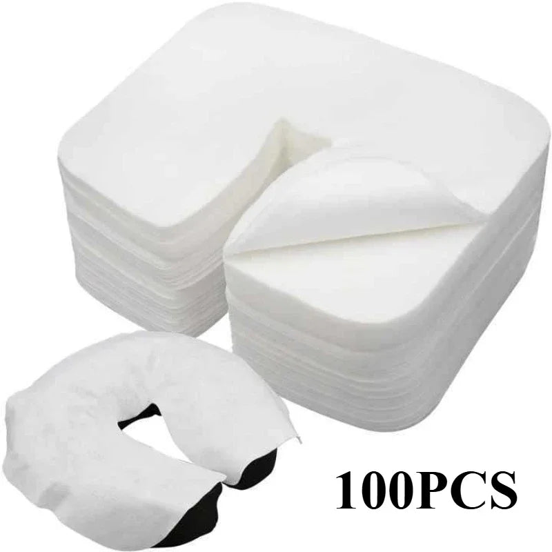 Spa Salon Disposable Massage Face Rest Cushion Covers Cradle Sheets Headrest Pillow Paper Massage Face Cradle Table Cover