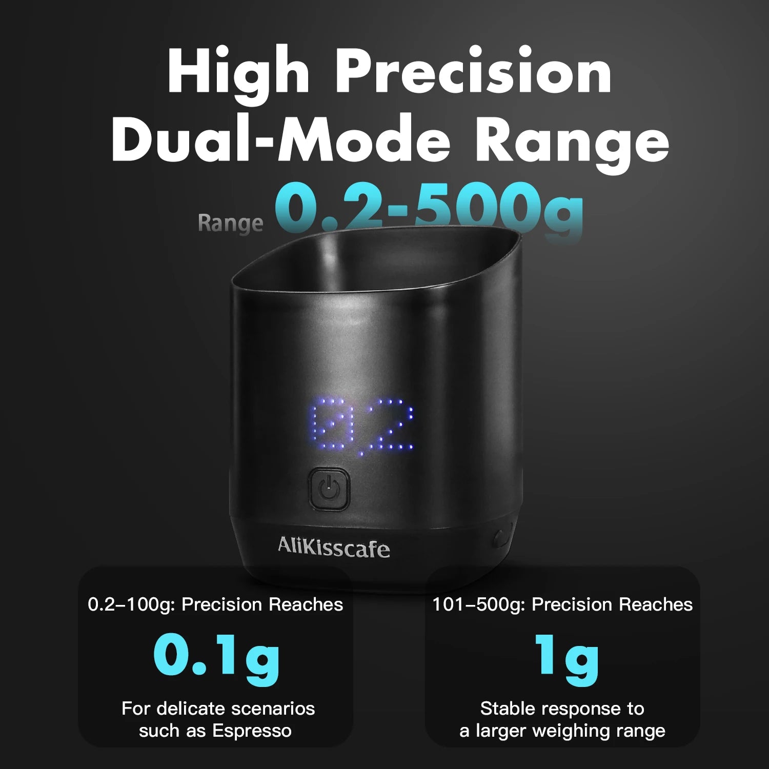 AliKisscafe Digital Dosing Cup Coffee Scale Display Tray Precise Scale Measuring Cup Kitchen Barista Tools Espresso Accessories
