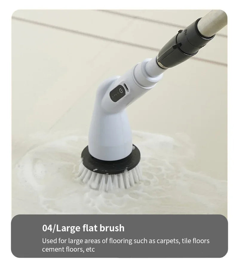Xiaomi 2000mAh 6-in-1 Electric Cleaning Brush Wireless Electric Rotary Clean Brush Shower Clean 8 Head For Bathroom Kitchen Home