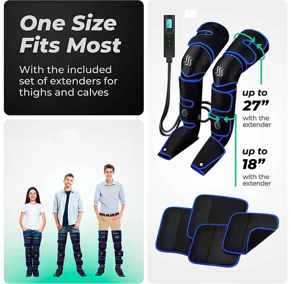 Electric Leg Muscle Relaxer 6 modes Air Compression Recovery Boot lymph Release Relieve Foot Fatigue Heating Leg Massager