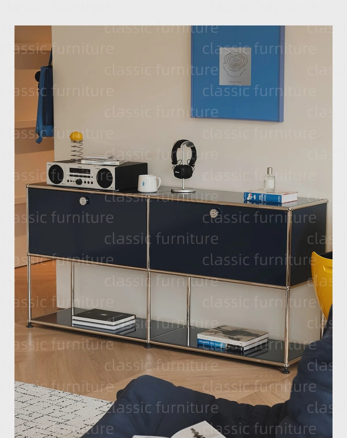 Modular Module Furniture Magazine CD Display Customized Metal Stainless Steel Cabinet  Storage  Sideboard Shelf DIY Living Room