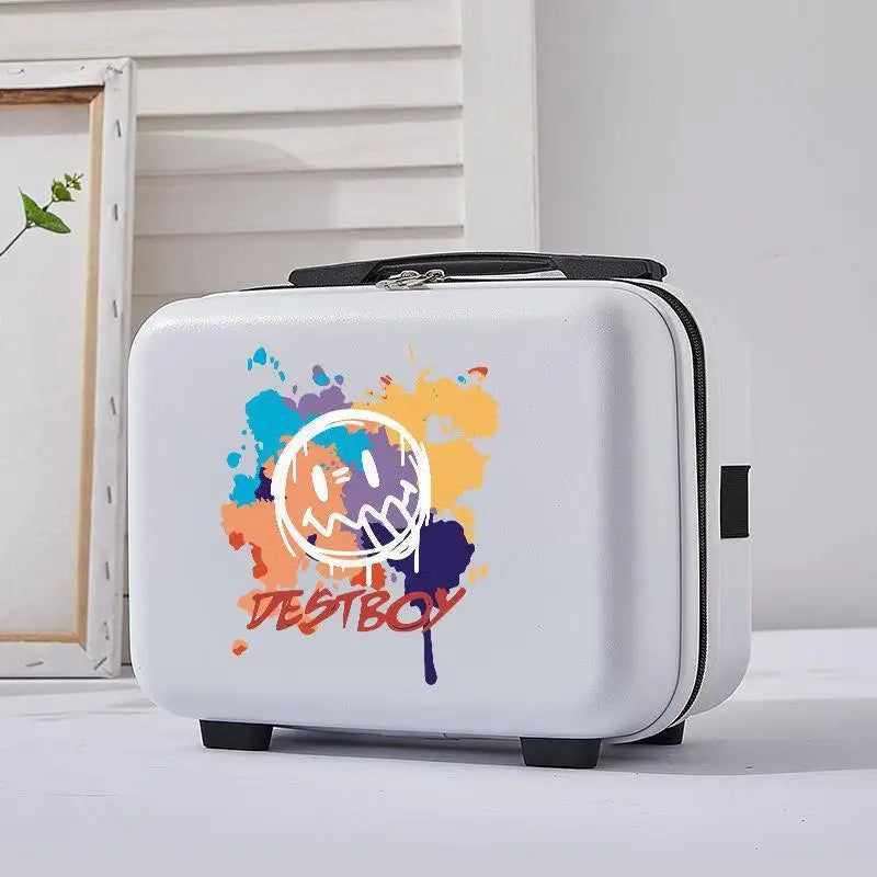 2024 New Grasp Dream Vintage Floral PU Travel Bag Luggage sets,13" inch Women Retro Trolley Suitcase Bag On Universal Wheels