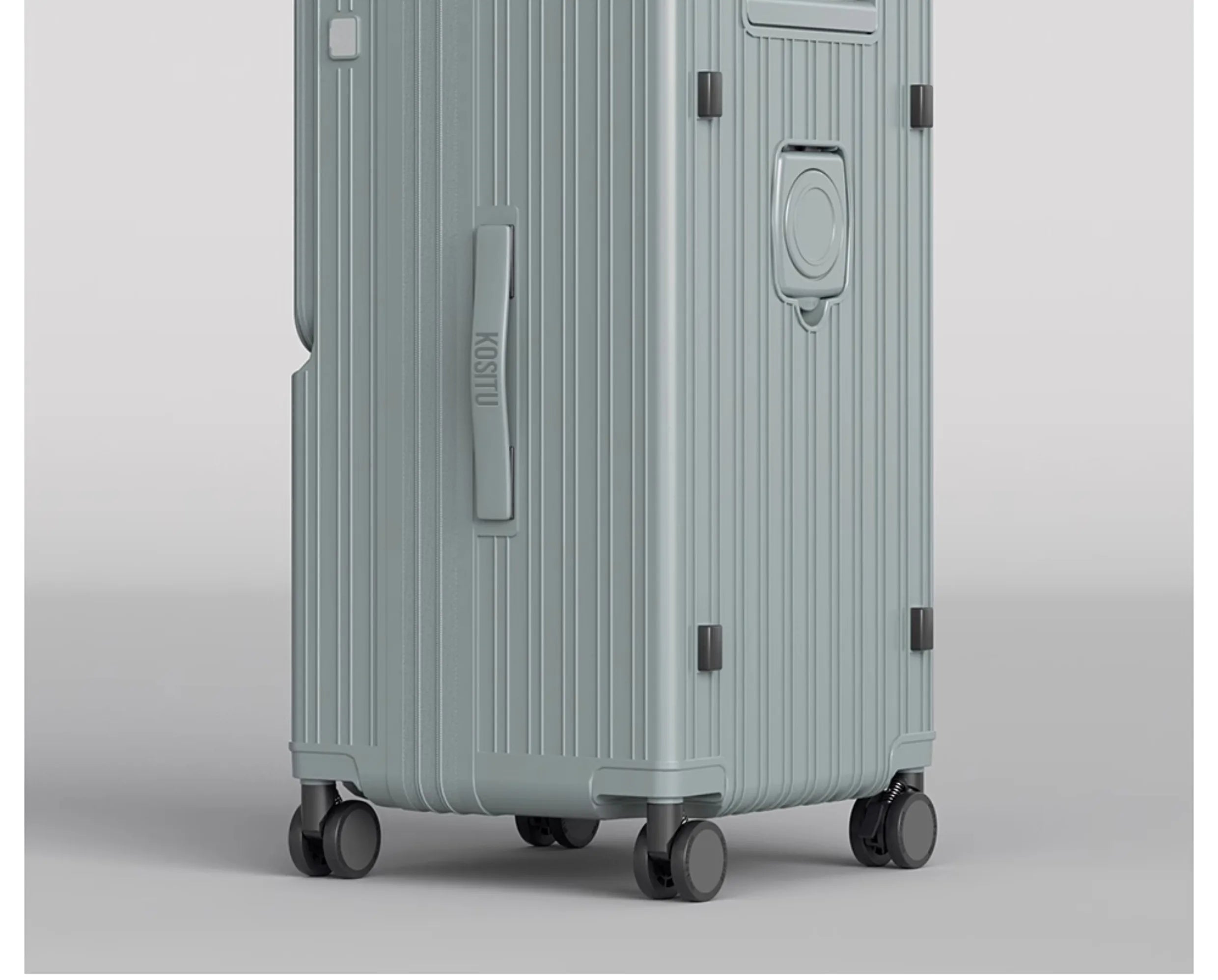 KLQDZMS Cabin Suitcase 20"22"24"26"28"30 Inch Large Capacity Trolley Case USB Charging Boarding Box Front Opening Luggage