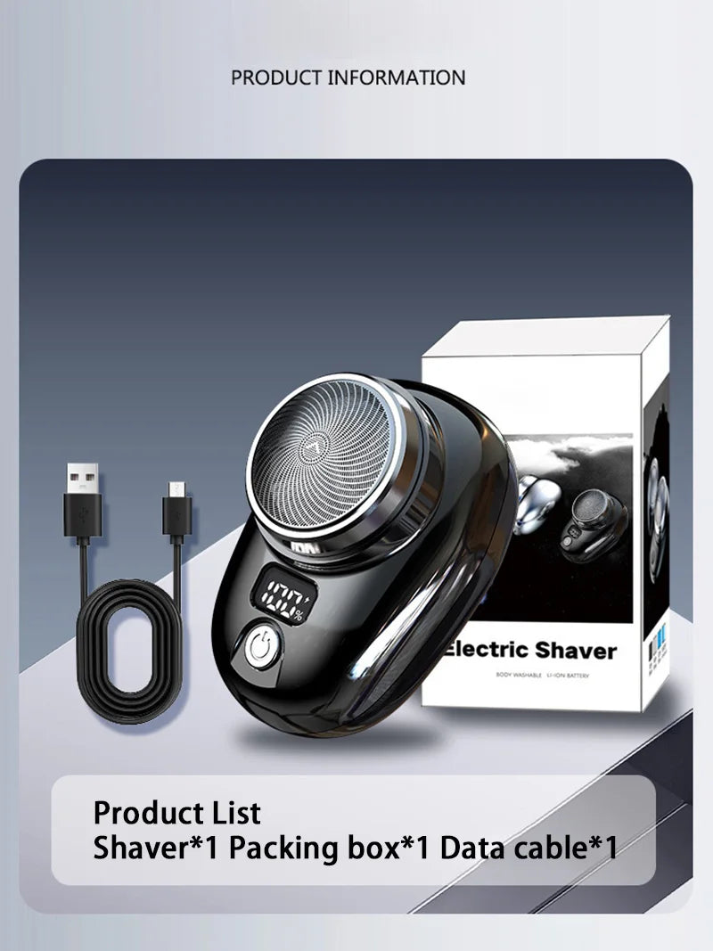 Electric Travel Shaver Portable Razor Man Wet And Dry Usb Rechargeable Shaver Typec Charging Shaving Machine Mini For Men