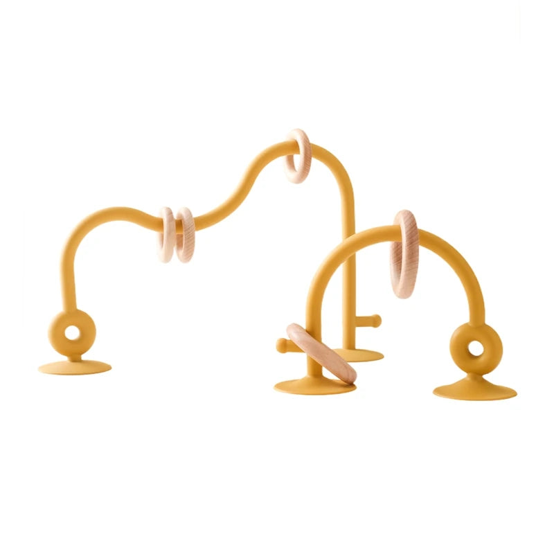 1Pcs Baby Silicone Teether Ring BPA Free Rattles Bracelet Food Grade Newborn Baby Accessories Cartoon Silicone Teething Toys